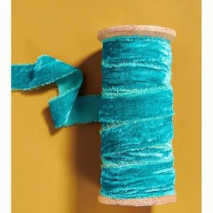 Anthropologie Frayed Velvet Ribbon 1”